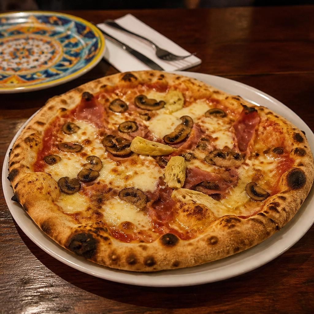 Stone-baked pizza